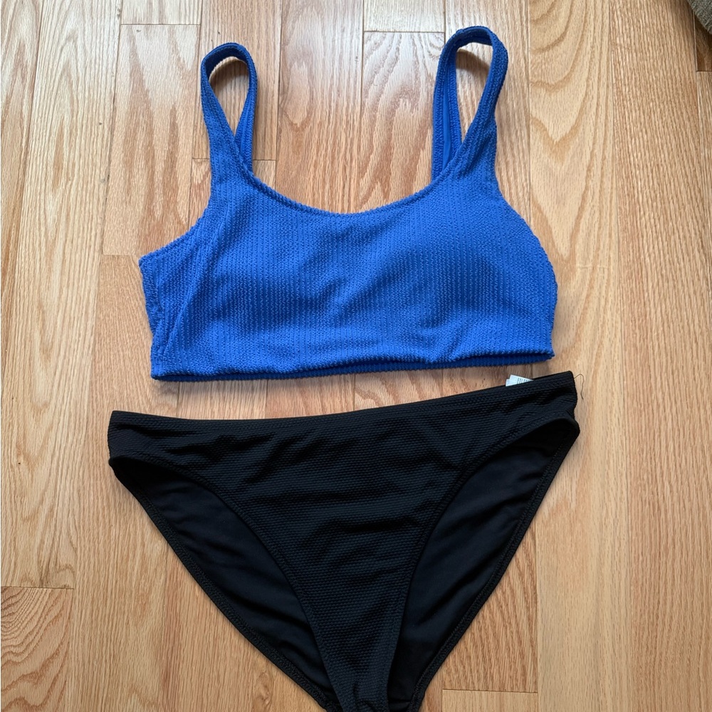 Old Navy Vibrant Blue and black swimsuit